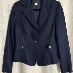 Bianca Nygard Navy Linen Blazer